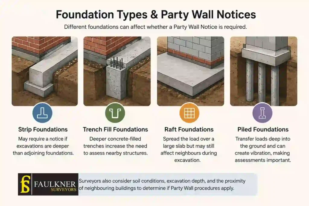 How Do Construction Methods Affect Party Wall Requirements? A Homeowner’s Guide 1 How Do Different Foundation Types Influence Party Wall Notices Chesham?